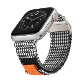 Denim Loop Metal Head Watch Strap (Option: Houndstooth-42or44or45or49mm)