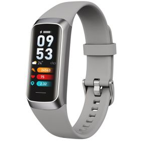 C60 Thermometer Step Heart Rate Blood Pressure Light And Thin 1.1-inch MOLED Display Intelligent Watch (Color: silver)