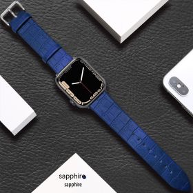 Cross-border Applicable Watch Strap Pattern Watch Strap (Option: Sapphire Blue-22mm 424445mm)