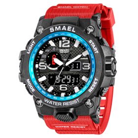 Men's Army Style Watch Waterproof Electronic Sports (Color: Red)