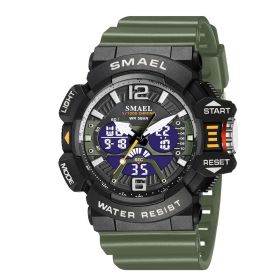 Sports Student Electronic Watch Outdoor Waterproof (Option: Army Green)