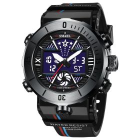 Sports Waterproof Trend Electronic Men's Watch (Color: Black)