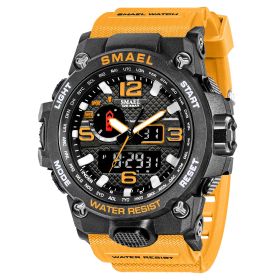 Men's Army Style Watch Waterproof Electronic Sports (Color: Orange)