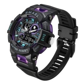 Multi-functional Waterproof Watch For Male And Female Students (Color: Purple)