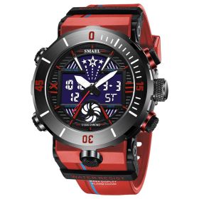 Sports Waterproof Trend Electronic Men's Watch (Color: Red)
