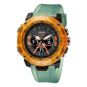 Outdoor Sports Multifunctional Luminous Men's Watch (Option: Transparent Green)
