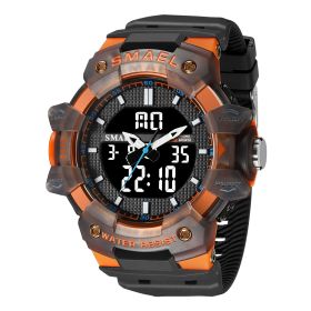 Waterproof Student Electronic Sports Watch (Option: Black Orange)