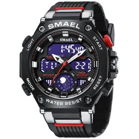 Casual Sports Versatile Double Display Electronic Watch (Color: Black)