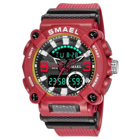 Multifunctional Anti-luminous Alarm Function Electronic Watch (Color: Red)