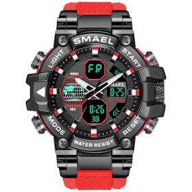 Trendy Alloy Watch Men's Multifunctional (Color: Red)