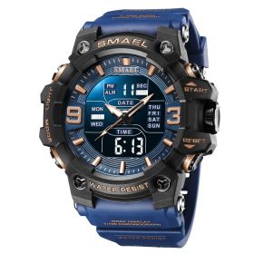 Men's Watch Multifunctional Sports Waterproof (Color: Dark Blue)
