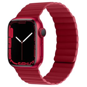 Double-sided Magnetic Absorption IWatch Strap (Option: Official red-42or44or45mm)