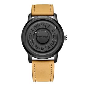Lige Cool Magnetic Suspension Watch Men's Black Technology Creative Personality (Option: Belt Brown)
