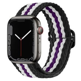 Apple Watch Watchband Adjustable Nylon Braided For Apple Watch7 Strap (Option: Five Blype Purple-38\40\41mm)