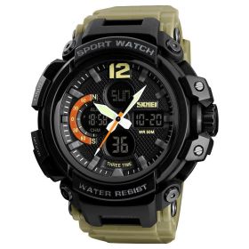 Men's Outdoor Sports Waterproof Electronic Sports Watch (Color: Khaki)