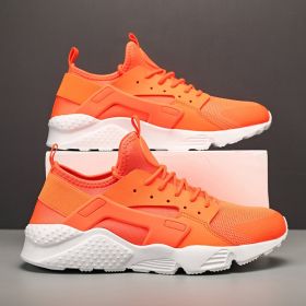 Men's Fashion Low Top Casual Shoes (Option: Fluorescent Red-46)