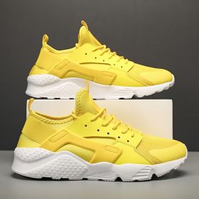 Men's Fashion Low Top Casual Shoes (Option: Yellow-44)