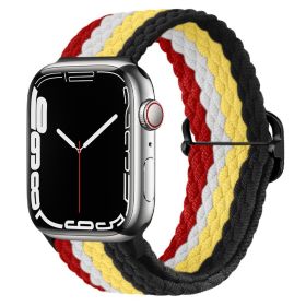 Apple Watch Watchband Adjustable Nylon Braided For Apple Watch7 Strap (Option: Blype Black Yellow White Red-42\44\45\49mm)