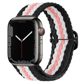 Apple Watch Watchband Adjustable Nylon Braided For Apple Watch7 Strap (Option: Five Blype Pink-42\44\45\49mm)