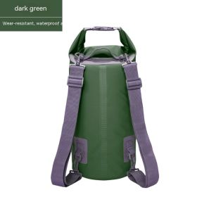 Waterproof Bag PVC Waterproof Bag Swimming Beach Drifting Camouflage Backpack (Option: Dark Green-10L)