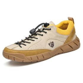Outdoor Casual Sneaker Mountain Climbing Shoes (Option: Gray Yellow-39)