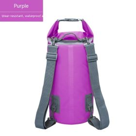 Waterproof Bag PVC Waterproof Bag Swimming Beach Drifting Camouflage Backpack (Option: Purple-20L)